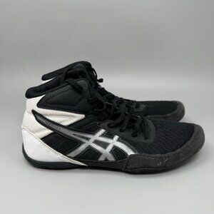 ASICS MATFLEX 6 Youth Size 6  Wrestling Shoes 1084A007 Black/White/Silver Unisex